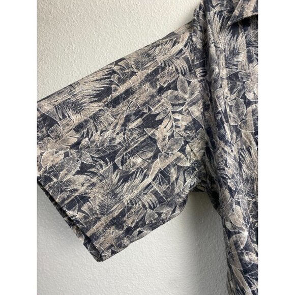 Tori Richard Hawaiian Button Down Shirt Men sz Large Floral Brown beach vacation - Picture 10 of 15